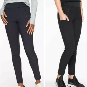 Athleta Gray Headlands Hybrid High Rise Cargo Legging All-around stretch Sz 12